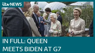 In full: Queen and royals meet Biden and G7 leaders at Eden Project in Cornwall | ITV News