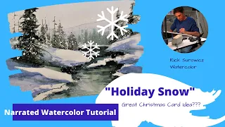 Watercolor Tutorial "Holiday Snow"