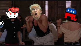 Trump vs Fake News Media - JCVD Kickboxer Meme - CNN Meme War