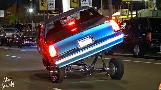 Lowriders Hopping and Bouncing at Van Nuys Cruise Night