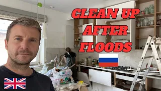 CLEAN UP AFTER MAJOR FLOOD | Russian English Family Show The Further Aftermath of Orenburg Floods