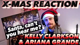 Kelly Clarkson & Ariana Grande - Santa, Can't You Hear Me? (X-mas livestream) REACTION! (HER RUNS!!)