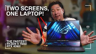 Two screens! Ryzen 9 7945HX! RTX 4090! In a laptop! | ROG Zephyrus Duo 16 2023