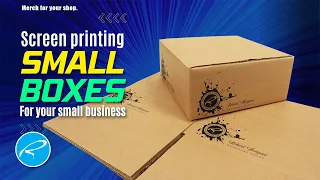 Screen printing small boxes for your business.