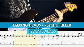 [isolated bass] Talking Heads - Psycho Killer / bass cover / playalong with TAB