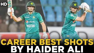 Career Best Shots By Haider Ali | Pakistan vs West Indies | T20I | PCB | MK2L