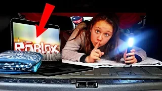 I Played Roblox for 24 Hours in my Dads Car And He Got Mad - Challenge