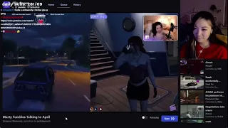 Fanfan Reacts To Marty Fumbles Talking To April GTARP  NoPixel 4.0