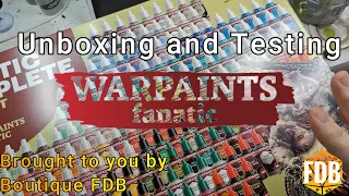Unboxing and Testing the Warpaints Fanatics Paints