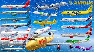 GTA V: Airbus A321 Neo Airplanes Winter Snowing Heavily Crash and Fail Compilation