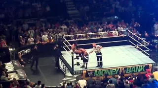 CM Punk vs John Cena MITB later part of match plus off air vince/johnny ace