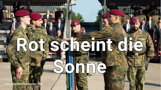 "Red shines the sun" (Rot scheint die Sonne) during pledge ceremony of german paratroopers