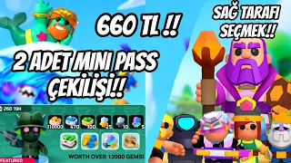 1000 ABONE🎉 ÖZEL 2 TANE MINI PASS ÇEKİLİŞİ!! | SADECE SAĞ TARAFI SEÇMEK (BU SEFER OLMADI CLASH MINI