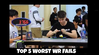 TOP 5 WORST CUBING WORLD RECORD FAILS