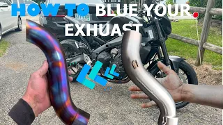 How to blue/heat color your motorcycle exhaust