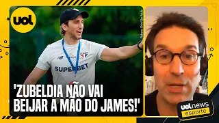 'CARPINI ERA MENOR QUE JAMES E O ELENCO, NÃO É O CASO DO ZUBELDIA!', DISPARA ARNALDO RIBEIRO