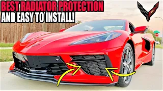 EASIEST & BEST 2022 C8 Corvette Radiator Protection BEHIND the GRILL Install!