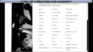 Curs de limba Engleza nivel Avansati (tema+dictionar) - Lectia 11