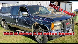 Reviving a 1993 GMC 1500 that has been sitting for 10 years!