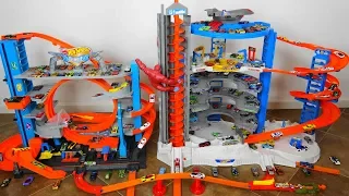 Super Epic Hot Wheels Super Ultimate Garage VS City Ultimate Garage Shark Gorilla Plane Elevator