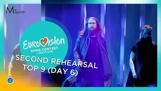 Eurovision Song Contest 2018. Second rehearsal (day 6) top 9