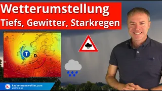 Wetterumstellung: Es drohen im Laufe der neuen Woche wieder starke Gewitter und kräftige Regenfälle