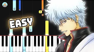 Gintama OST - "Koko wa Samurai no Kuni Da" - EASY Piano Tutorial & Sheet Music