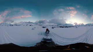 Северное сияние в Териберке панорамная съемка 360º 4K