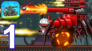Tank Arena Steel Battle - Gameplay Walkthrough Part 1 Tutorial Level 1-9 Boss Fight (iOS, Android)
