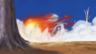 Naruto throws Rasenshuriken