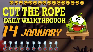 Cut The Rope Daily January 14  | #walkthrough  | #10stars | #solution