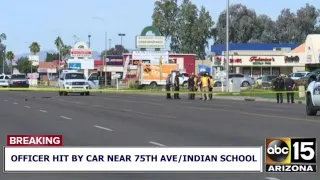 Officer struck by vehicle in west Phoenix