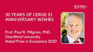 30th Anniversary – Paul R. Milgrom, Nobel Prize in Economics 2020 Laureate