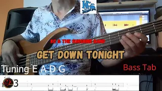 KC & The Sunshine Band   Get Down Tonight (Cover Bass  +Tab)(Play Along)