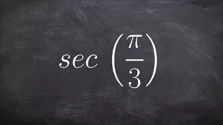 Learn how to evaluate the secant of an angle using the unit circle