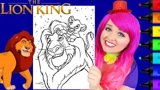 Coloring The Lion King Simba & Mufasa Disney Coloring Page Prismacolor Markers | KiMMi THE CLOWN