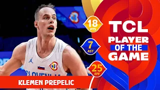 Klemen Prepelic (18 PTS) | TCL Player Of The Game | SLO vs CPV | FIBA Basketball World Cup 2023