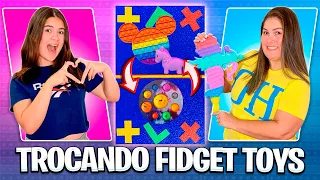 TROCAS DE FIDGET TOYS * ELA TOCOU TROCOU E PERDEU O RARO!