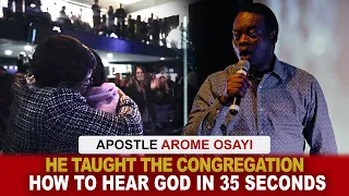 HE TAUGHT THE CONGREAGATION HOW TO HEAR GOD IN 35 SECONDS