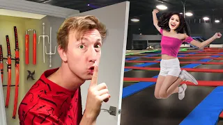 I Built a Secret Weapons Room in a Trampoline Park