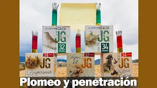 Prueba de plomeo y penetración de cartuchos de caza JG