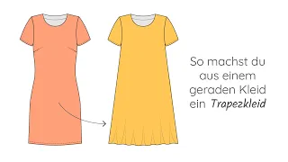 Vom geraden Kleid zum Trapezkleid