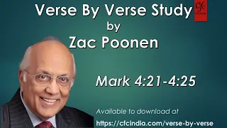 10. Mark 4:21 to 4:25 - Zac Poonen - Verse By Verse Study