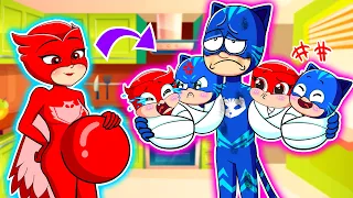 BREWING CUTE BABY FACTORY - BUT Owlette is Pregnant! Catboy's Life Story - PJ MASKS 2D Animation