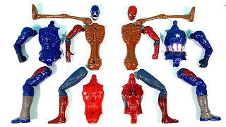 Merakit Maknan Siren Head Vs Spider-Man dan Captain America Avengers Superhero Toys