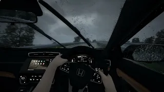 Realistic Graphics Drive alone in the Rain on the Highway | Assetto Corsa 4K Gameplay