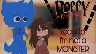 [🧸] Poppy Playtime react to I'm not a monster animation // Gacha club