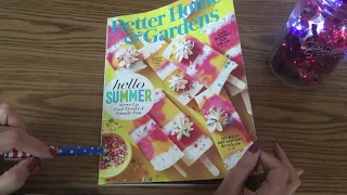 ASMR Magazine Reading Flip Through Better Homes and Gardens July 2022 Independence Day Ideas