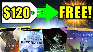 Get $120 worth of Destiny 2 DLC for FREE! - (WATCH BEFORE AUG 30!)