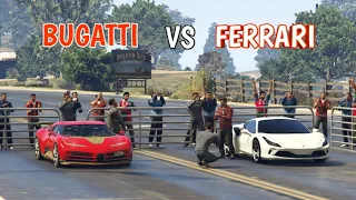 GTA 5 | Ferrari vs Bugatti | Drag Race | Game Loverz